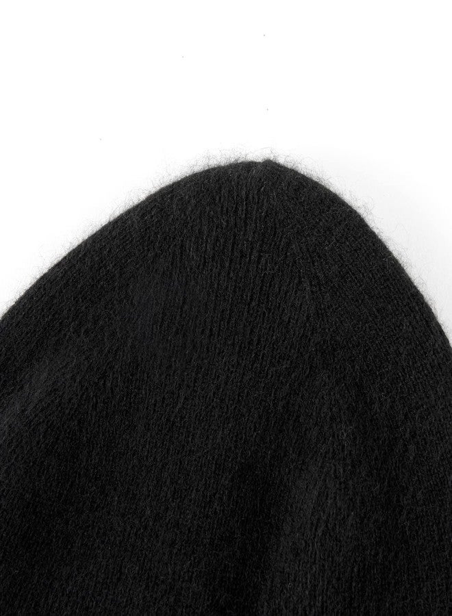 Lallier 100% Pure Cashmere Beanie for Women and Men, Cuffed Warm Hat with Gift Box (Black) - Image 3